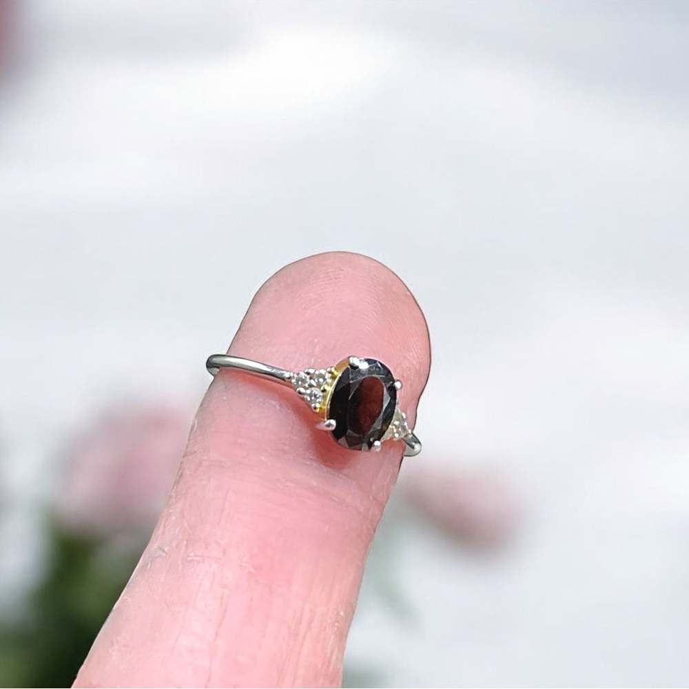 🌺Vintage Sterling & Garnet Ring - Picture 5 of 11